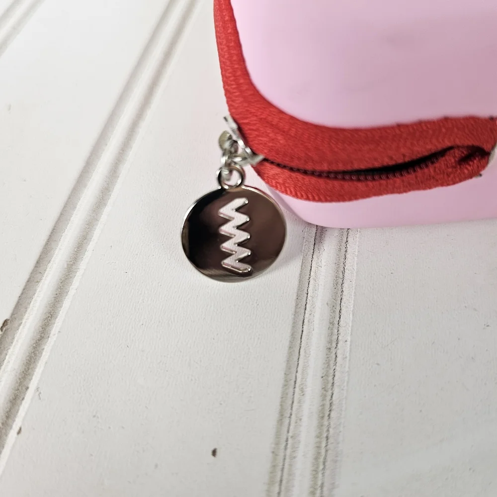 Missoni Sunglasses Case Pink Red Zip Around and Lanyard ONLY‎